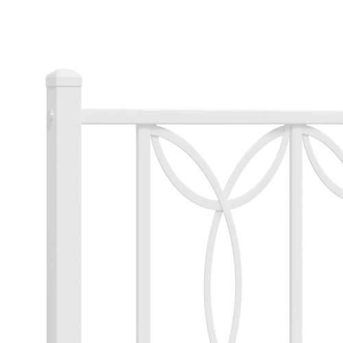 Metalni okvir za krevet s uzglavljem bijeli 80x200 cm - Bijela 80 x 200 cm s uzglavljem Cijena