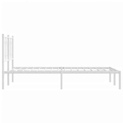 Metalni okvir za krevet s uzglavljem bijeli 120x200 cm - Bijela 120 x 200 cm s uzglavljem Cijena