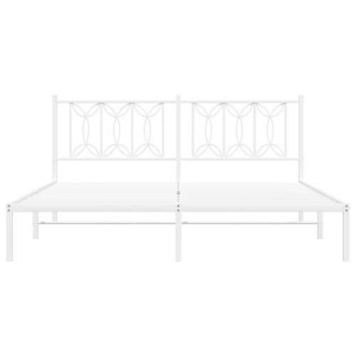 Metalni okvir za krevet s uzglavljem bijeli 183x213 cm Bijela 183 x 213 cm s uzglavljem Cijena