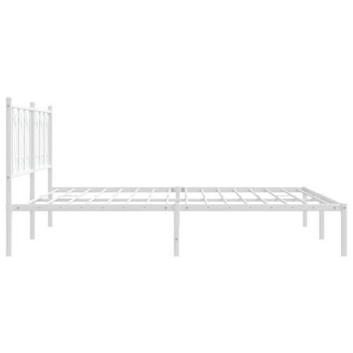 Metalni okvir za krevet s uzglavljem bijeli 183x213 cm Bijela 183 x 213 cm s uzglavljem Cijena