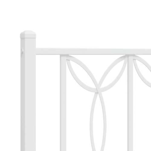 Metalni okvir za krevet s uzglavljem bijeli 183x213 cm Bijela 183 x 213 cm s uzglavljem Cijena