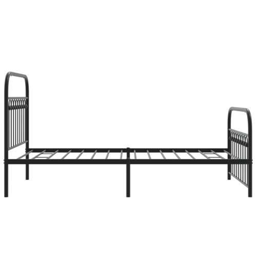 Metalni okvir kreveta uzglavlje i podnožje crni 100x190 cm - Crna 100 x 190 cm s uzglavljem i podnožjem Cijena