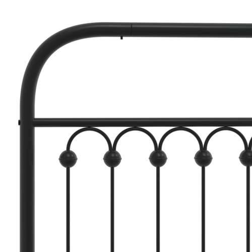 Metalni okvir kreveta uzglavlje i podnožje crni 100x190 cm - Crna 100 x 190 cm s uzglavljem i podnožjem Cijena