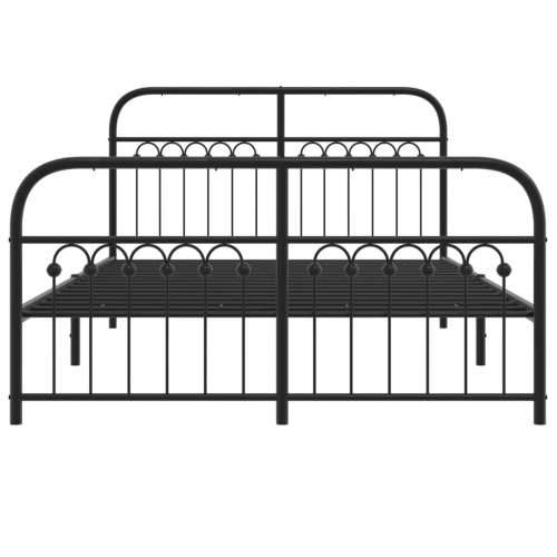 Metalni okvir kreveta uzglavlje i podnožje crni 140x200 cm - Crna 140 x 200 cm s uzglavljem i podnožjem Cijena