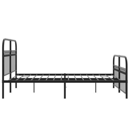 Metalni okvir kreveta uzglavlje i podnožje crni 140x200 cm - Crna 140 x 200 cm s uzglavljem i podnožjem Cijena