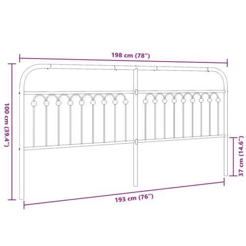 Metalno uzglavlje bijelo 193 cm - Bijela 193 cm 1 Cijena