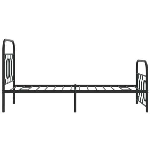 Metalni okvir kreveta uzglavlje i podnožje crni 90x190 cm - Crna 90 x 190 cm s uzglavljem i podnožjem Cijena
