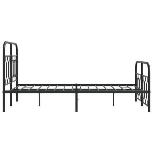 Metalni okvir kreveta uzglavlje i podnožje crni 120x200 cm Crna 120 x 200 cm s uzglavljem i podnožjem Cijena
