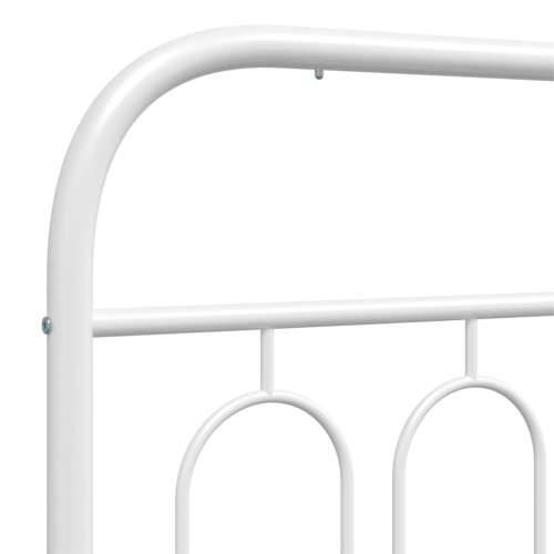 Metalni okvir za krevet s uzglavljem bijeli 90x200 cm - Bijela 90 x 200 cm s uzglavljem Cijena