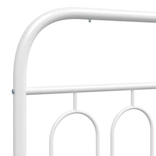 Metalni okvir za krevet s uzglavljem bijeli 183x213 cm - Bijela 183 x 213 cm s uzglavljem Cijena