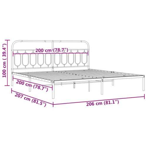 Metalni okvir za krevet s uzglavljem bijeli 200x200 cm - Bijela 200 x 200 cm s uzglavljem Cijena