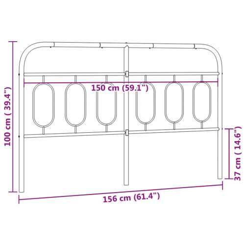 Metalno uzglavlje bijelo 150 cm - Bijela 150 cm 1 Cijena