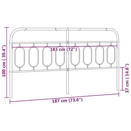 Metalno uzglavlje bijelo 183 cm - Bijela 183 cm 1 Cijena