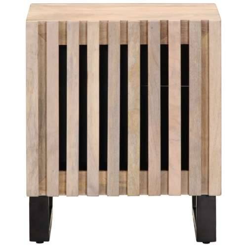 Noćni ormarić 40 x 34 x 46 cm od masivno izbijeljeno drvo manga - 1 Masivno izbijeljeno drvo Cijena