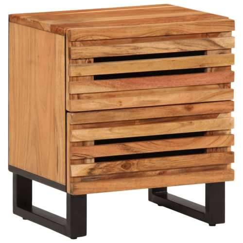 Noćni ormarići 2 kom 40 x 34 x 46 cm masivno bagremovo drvo - 2 Masivno bagremovo drvo Cijena