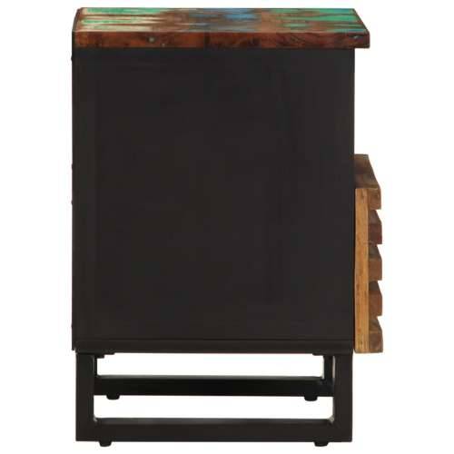 Noćni ormarić 40 x 34 x 46 cm od masivnog obnovljenog drva - 1 masivno obnovljeno drvo Cijena