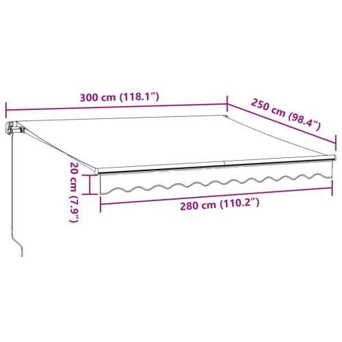 Tenda na automatsko uvlačenje bordo 300 x 250 cm - boja burgundca i bijela 300 x 250 cm 1 Cijena