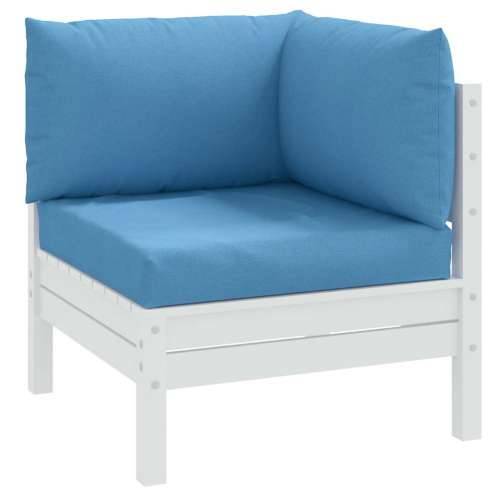 Jastuci za palete 3 kom prošarano plava od tkanine - Plava 1 kutna sofa Cijena