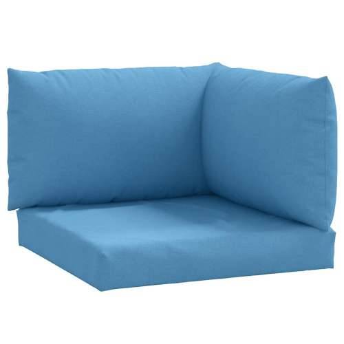 Jastuci za palete 3 kom prošarano plava od tkanine - Plava 1 kutna sofa Cijena