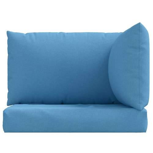 Jastuci za palete 3 kom prošarano plava od tkanine - Plava 1 kutna sofa Cijena