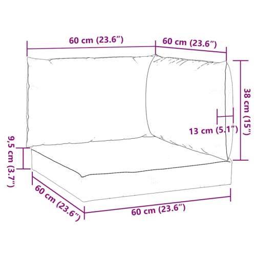 Jastuci za palete 3 kom prošarano plava od tkanine - Plava 1 kutna sofa Cijena