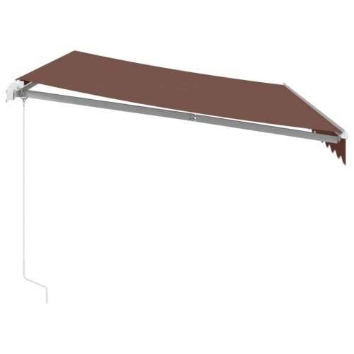 Tenda na ručno uvlačenje s LED smeđa 350 x 250 cm - Smeđa i bijela 350 x 250 cm 1 Cijena