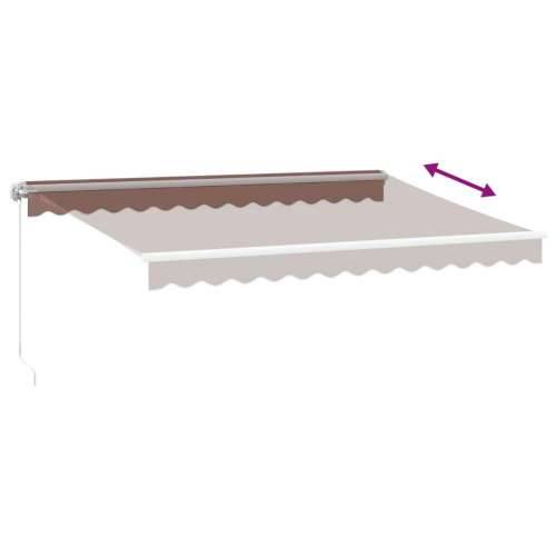 Tenda na ručno uvlačenje s LED smeđa 350 x 250 cm - Smeđa i bijela 350 x 250 cm 1 Cijena