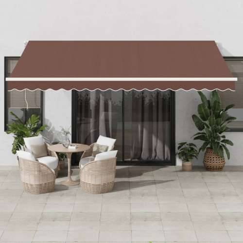 Tenda na automatsko uvlačenje s LED smeđa 450 x 300 cm - Smeđa i bijela 450 x 300 cm 1 Cijena
