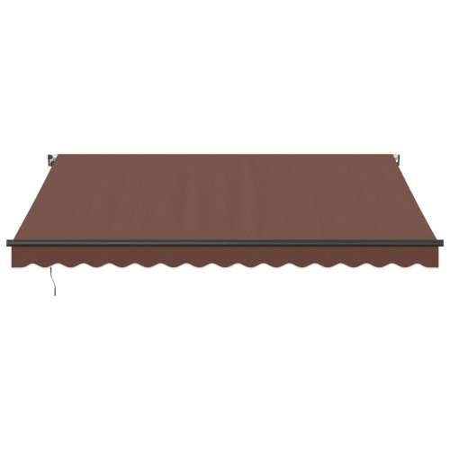 Tenda na ručno uvlačenje s LED smeđa 400 x 350 cm - Smeđa 400 x 350 cm 1 Cijena