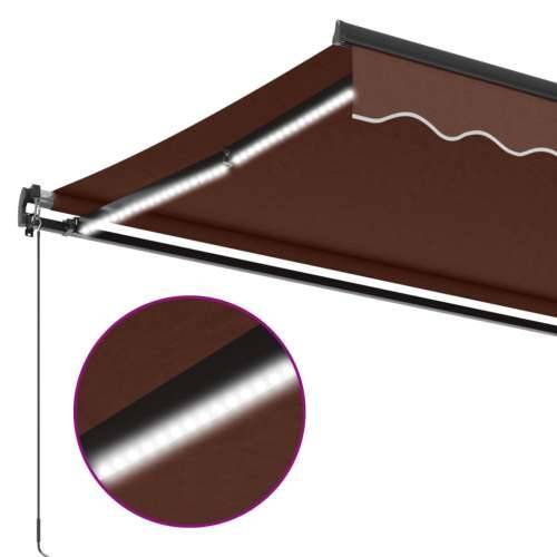 Tenda na ručno uvlačenje s LED smeđa 400 x 350 cm - Smeđa 400 x 350 cm 1 Cijena