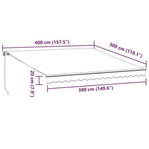 Tenda na automatsko uvlačenje smeđa 400 x 300 cm Cijena