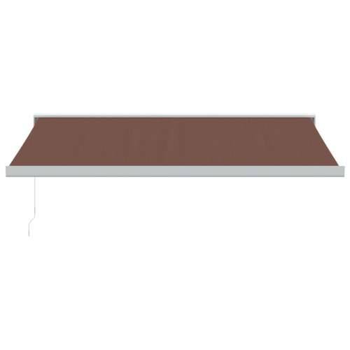 Tenda na ručno uvlačenje smeđa 450 x 300 cm - Smeđa i bijela 450 x 300 cm 1 Cijena