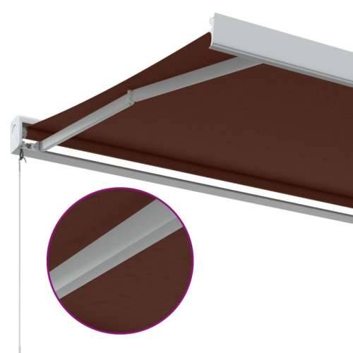 Tenda na ručno uvlačenje smeđa 450 x 300 cm - Smeđa i bijela 450 x 300 cm 1 Cijena