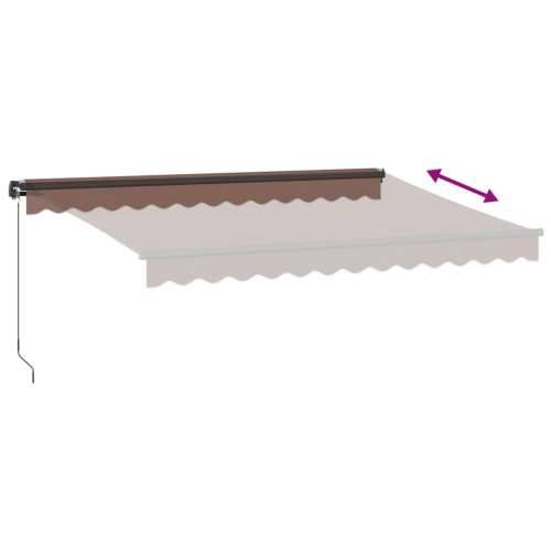 Tenda na ručno uvlačenje s LED smeđa 350 x 250 cm Cijena