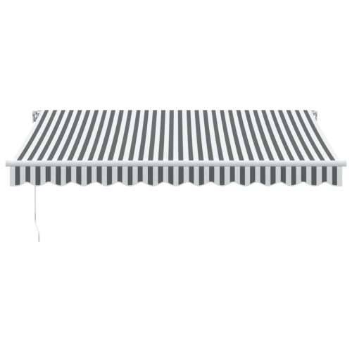 Tenda na ručno uvlačenje s LED antracit i bijela 350 x 250 cm - Antracit i bijela 350 x 250 cm 1 Cijena