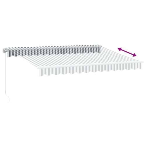 Tenda na ručno uvlačenje s LED antracit i bijela 350 x 250 cm - Antracit i bijela 350 x 250 cm 1 Cijena
