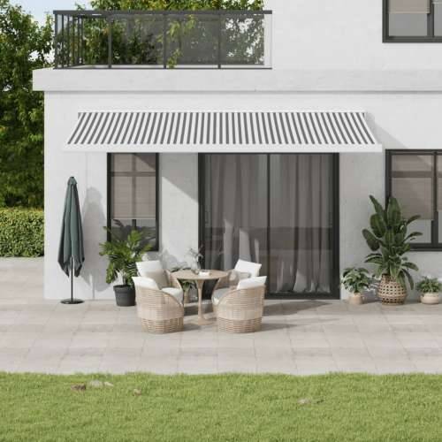 Tenda na uvlačenje antracit-bijela 5x3 m od tkanine i aluminija - bijela i antracit 500 x 300 cm 1 Cijena