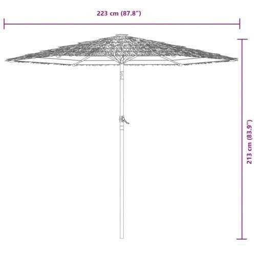 Vrtni suncobran s čeličnom šipkom bijeli 223x223x213 cm - Bijela 223 x 223 x 213 cm 1 Cijena