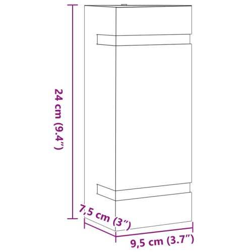 Vanjske zidne svjetiljke 2 kom crne od nehrđajućeg čelika - Crna 95 x 75 x 240 cm 2 1 Cijena