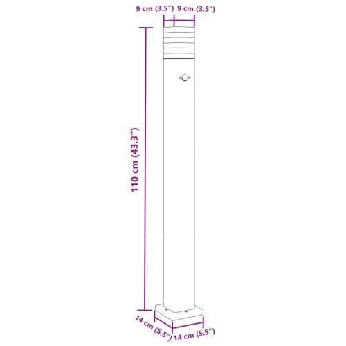 Vanjske podne svjetiljke sa senzorima 3kom crne 110cm aluminij - 110 cm 3 1 Sa senzorom Cijena
