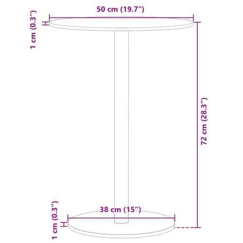 Vrtni stol okrugli crni Ø 50 x 72 cm čelični Cijena