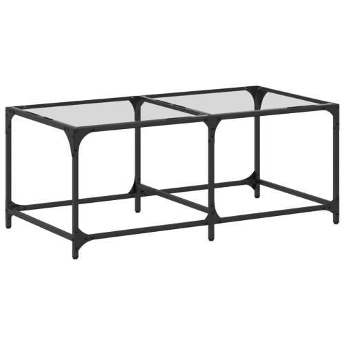 Stolić s prozirnom staklenom površinom 98,5 x 50 x 40 cm čelik - transparent glass 98.5 x 50 x 40 cm 1 Cijena