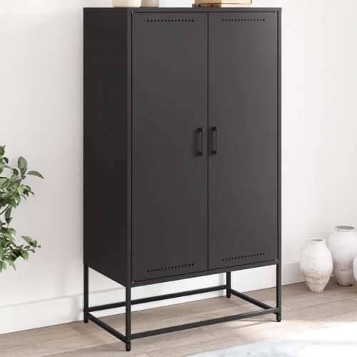 Visoka komoda crna 68,5 x 38,5 x 123,5 cm čelična - Crna 1 Cijena
