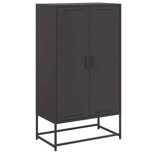 Visoka komoda crna 68,5 x 38,5 x 123,5 cm čelična - Crna 1 Cijena
