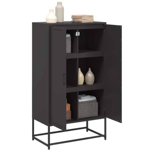 Visoka komoda crna 68,5 x 38,5 x 123,5 cm čelična - Crna 1 Cijena