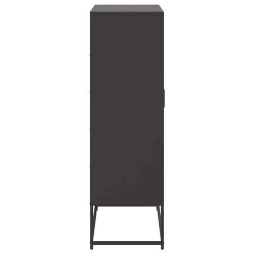 Visoka komoda crna 68,5 x 38,5 x 123,5 cm čelična - Crna 1 Cijena
