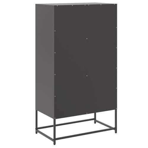 Visoka komoda crna 68,5 x 38,5 x 123,5 cm čelična - Crna 1 Cijena