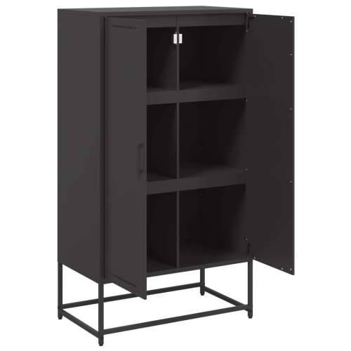 Visoka komoda crna 68,5 x 38,5 x 123,5 cm čelična - Crna 1 Cijena