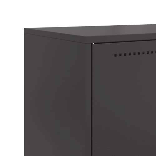 Visoka komoda crna 68,5 x 38,5 x 123,5 cm čelična - Crna 1 Cijena
