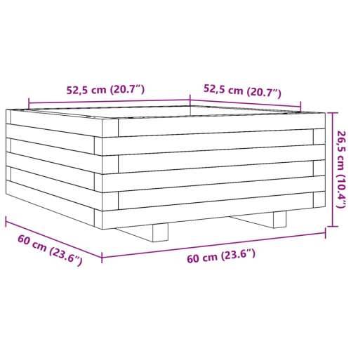 Vrtna sadilica 60x60x26,5 cm od masivne borovine Cijena